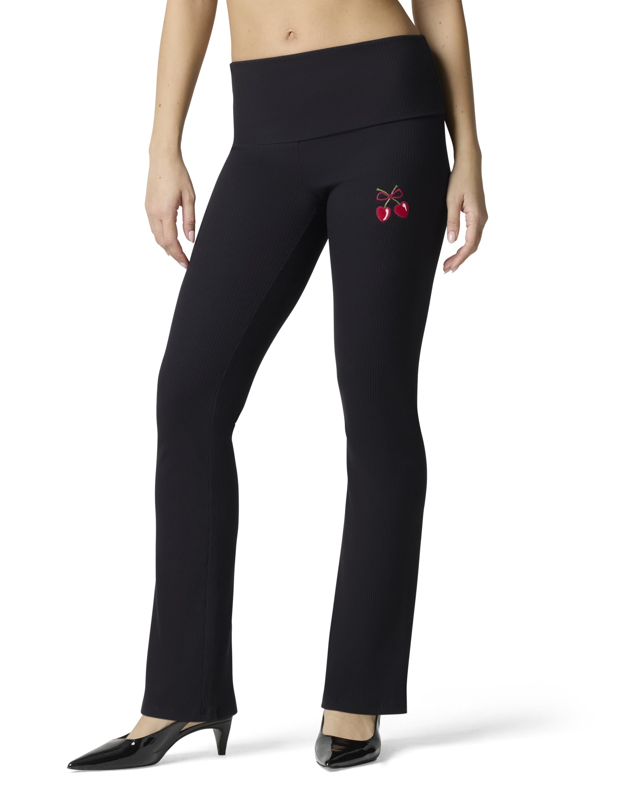Florence by Mills Womens Rib Cherry Foldover Pant
