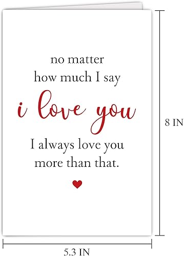 Miniatura 7 de Supoeguk Tarjeta romántica de aniversario, tarjeta del día de San Valentín para novio, novia, tarjeta de amor para él y ella, dulce regalo de San