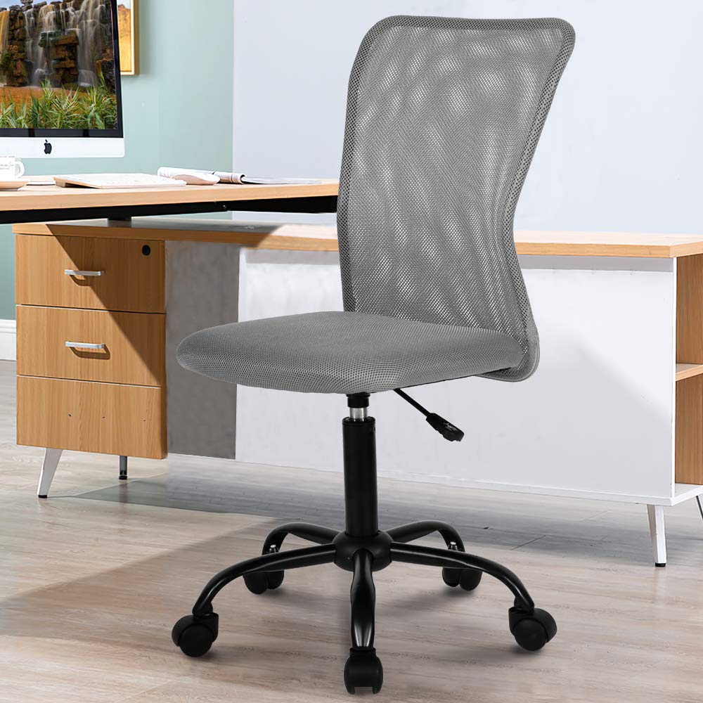 BestShop Home Office Computer Chair Student Desk Chair Mid Back Mesh Height Adjustable Small Office Chair Modern Task