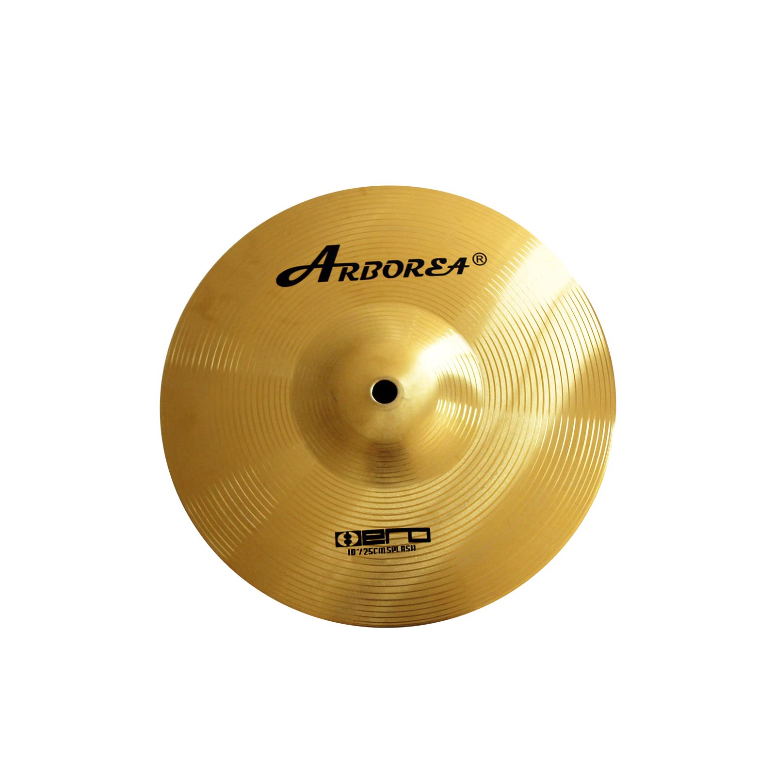 Arborea 10"Splash Cymbal Golden Practice Drum Cymbal for Drum Set