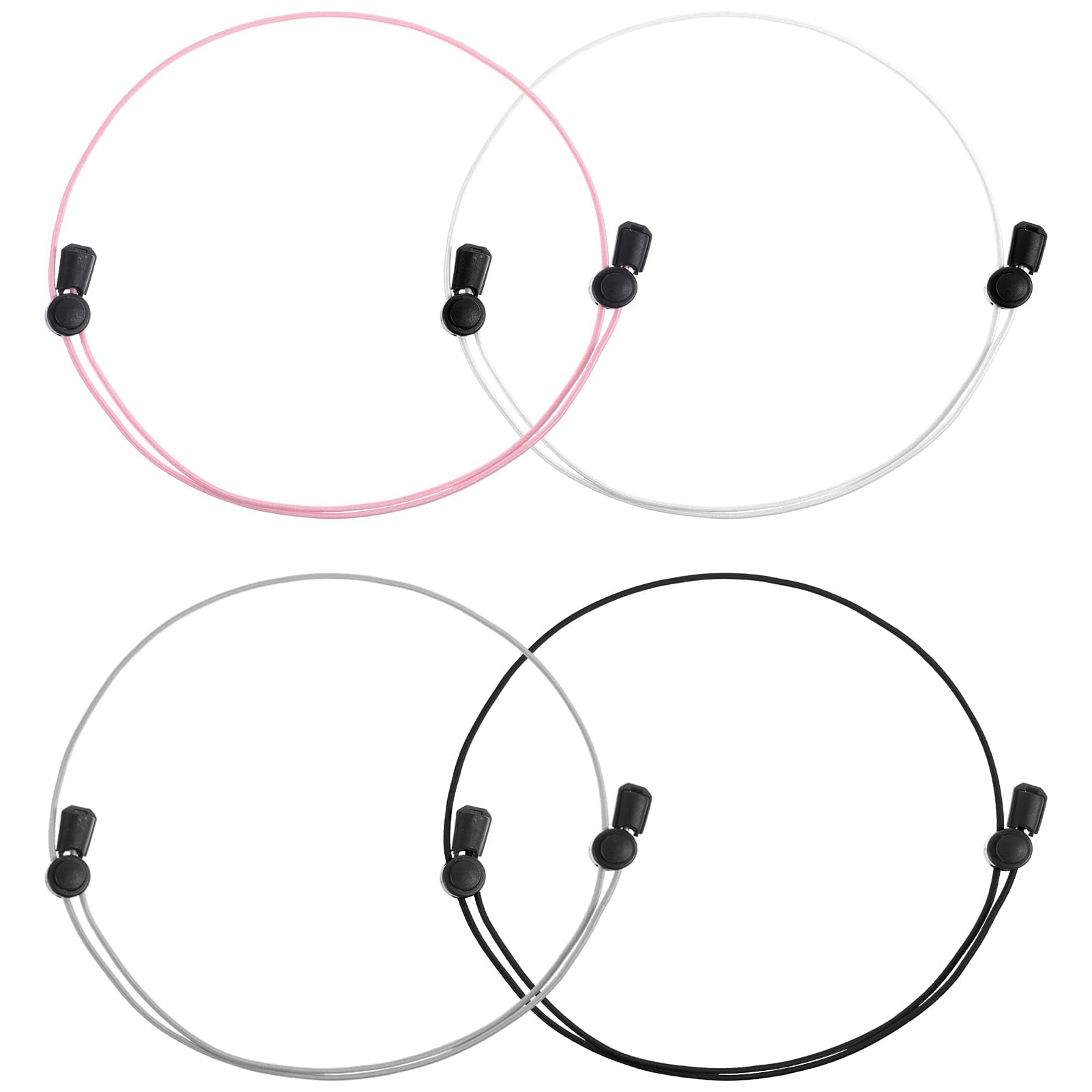 squishy 4 Pcs Tucking Belt For Shirt, Adjustable Crop Top Band,Adjustable Crop Tuck Band, Fashion Styling Tool for Social Occasions and Office Wear, 4-Piece Set in Grey White Pink Black-image-35