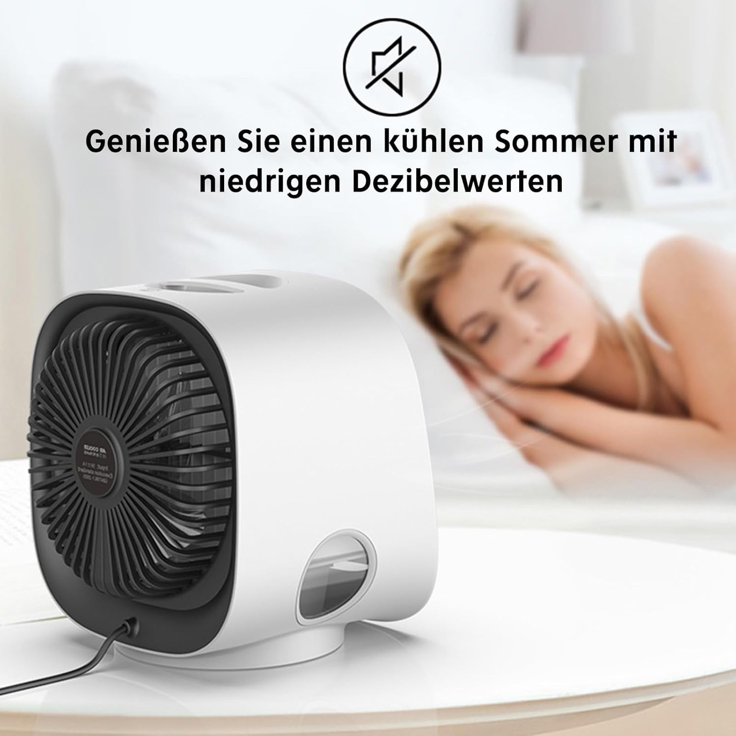 Aira Breeze Luftkühler, Airabreeze Kleine Klimaanlage für Zimmer, Tischventilator mit Wasserkühlung, Tragbarer Klimaanlagen Ventilator Usb-Betriebener Luftkühler