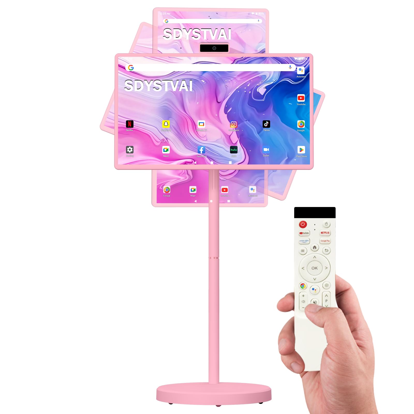 SDYSTVAI 32 inch portable smart TV with adjustable stand