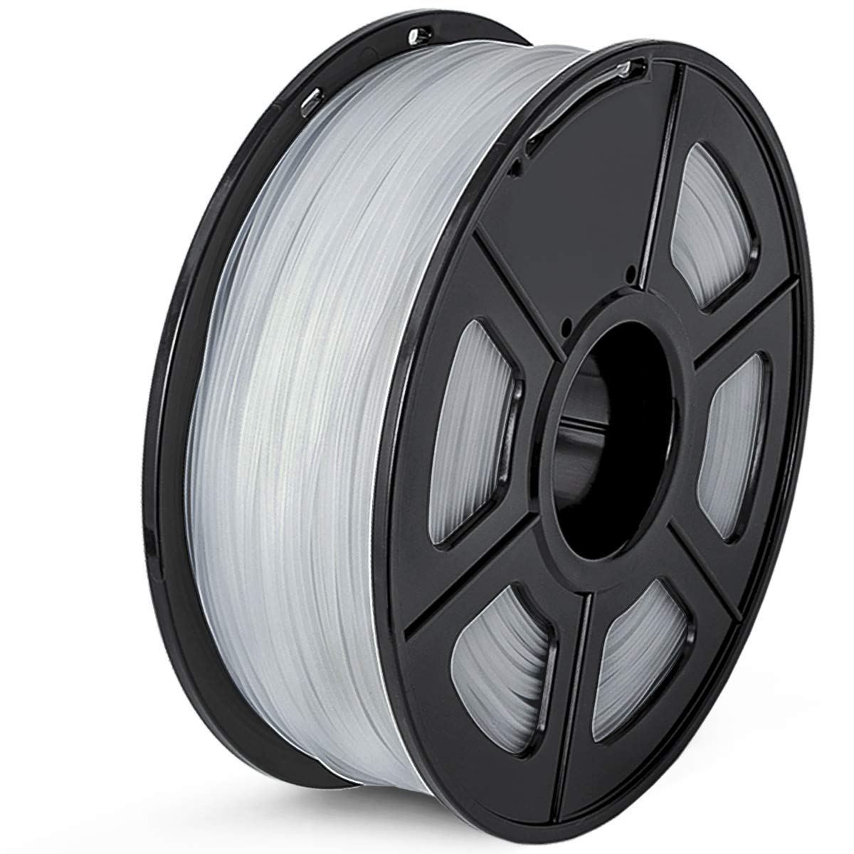 SUNLU ABS Filament 1.75mm 3D Printer Filament ABS Tangle-Free 1kg Spool (2.2lbs), Dimensional Accuracy of +/- 0.02mm ABS Transparent