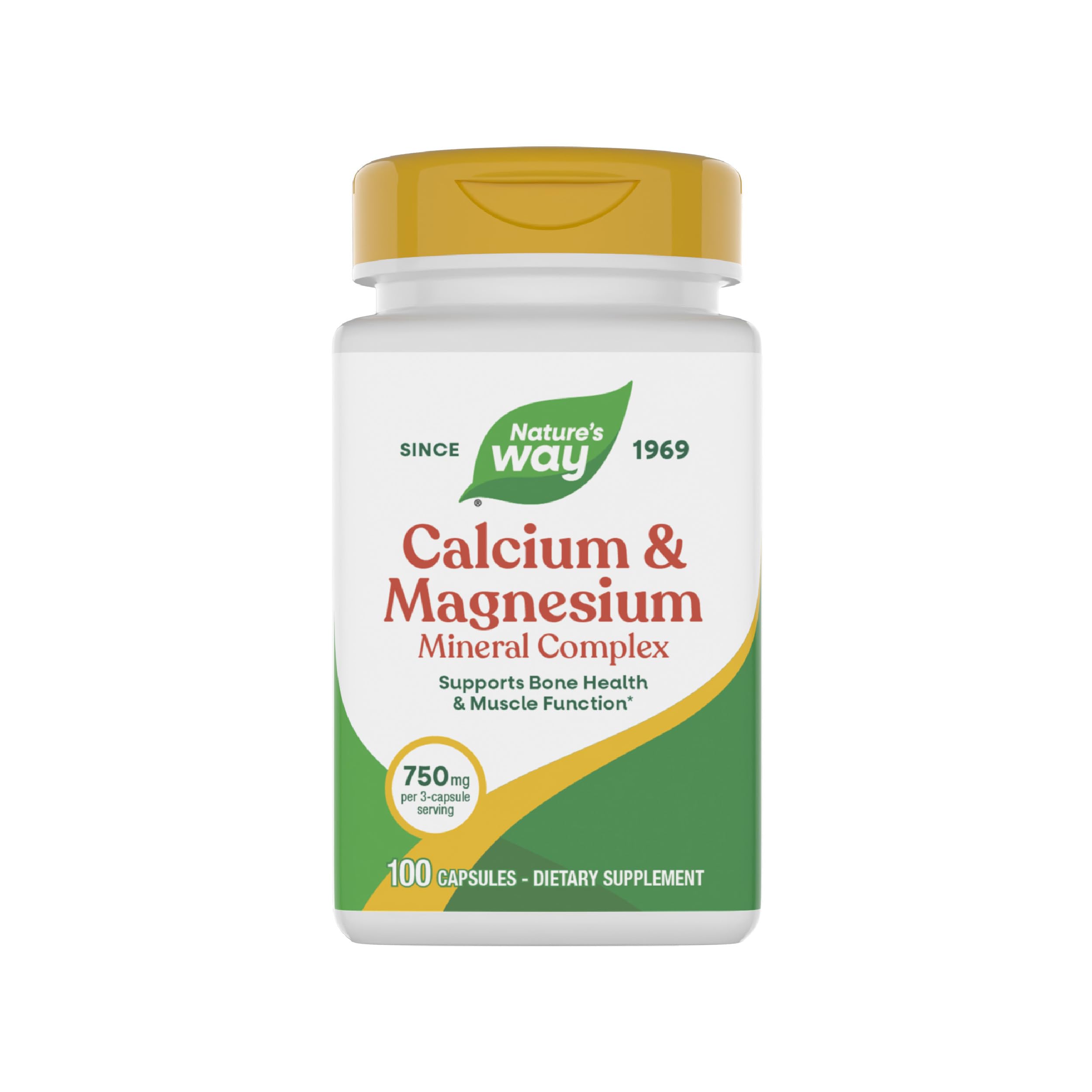 Nature'S Way - Calcium & Magnesium- Certified Potency 100 Capsules