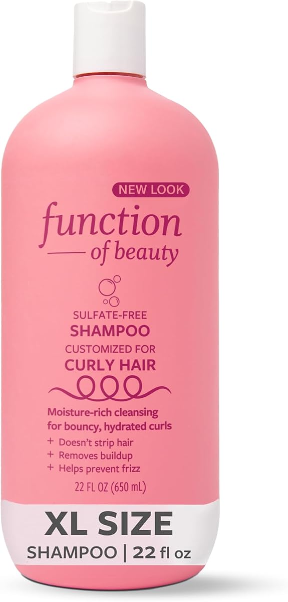 Function of Beauty Curly Hair Shampoo - Sulfate-Free Shampoo, 1-Pack | Curl Defining, Detantling & Smoothing Hair Care with Chia Extract - Define & Shape Curls - Dry & Dull Curly Hair Products
