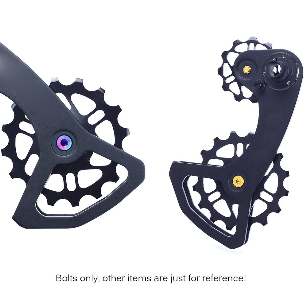 2 viti per bicicletta posteriore in titanio per mountain bike, M5 × 14,2 mm, viti per bicicletta
