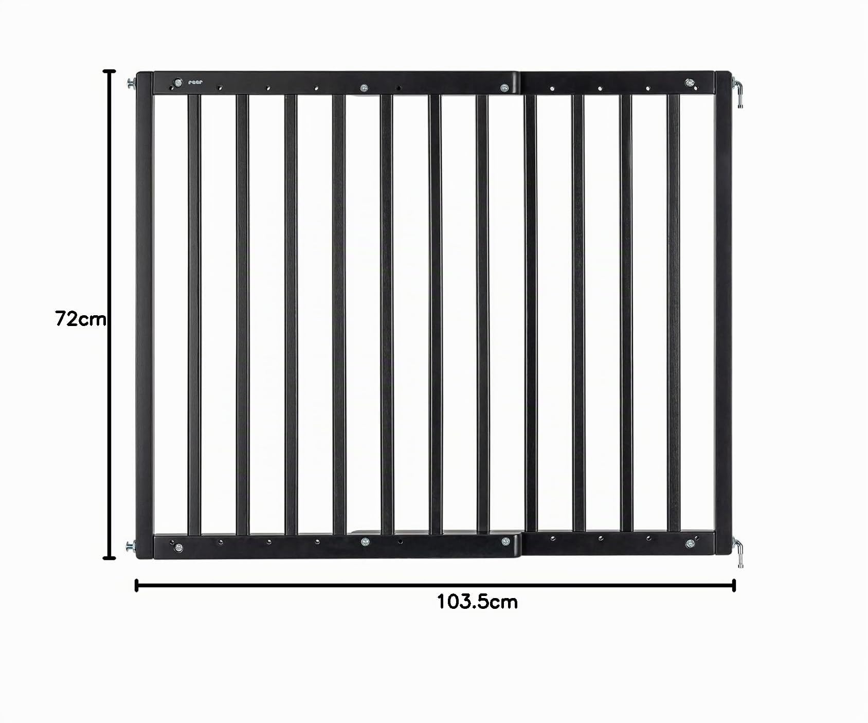 Grille de Porte et barrière d'escalier à Visser, kit de Construction à Assembler, Extensible de 63 à 103,5 cm, Noir