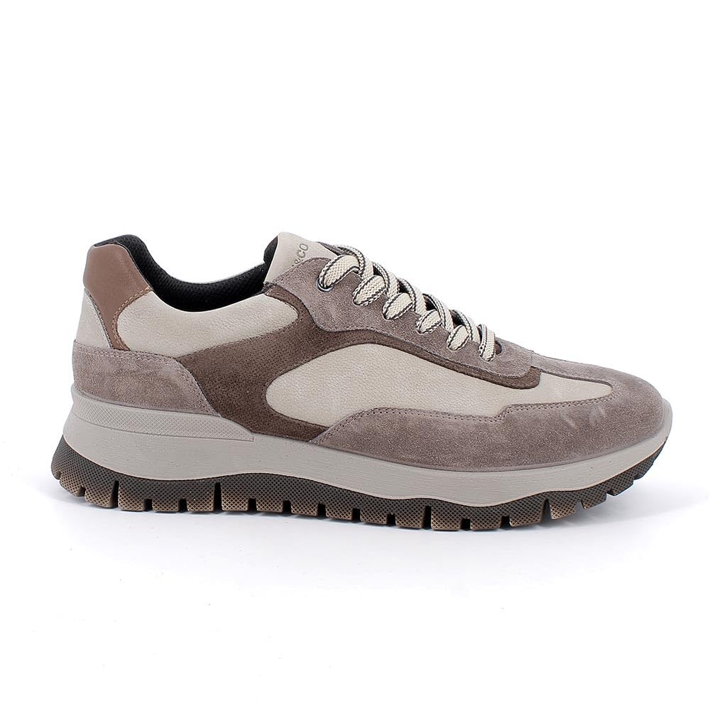 IGI&Co 8641822 Sneakers Sportive da Uomo, Suede e Tessuto Marrone, Suola in Gomma Antiscivolo, Casual Comfort, Plantare Memory Foam, 8641822