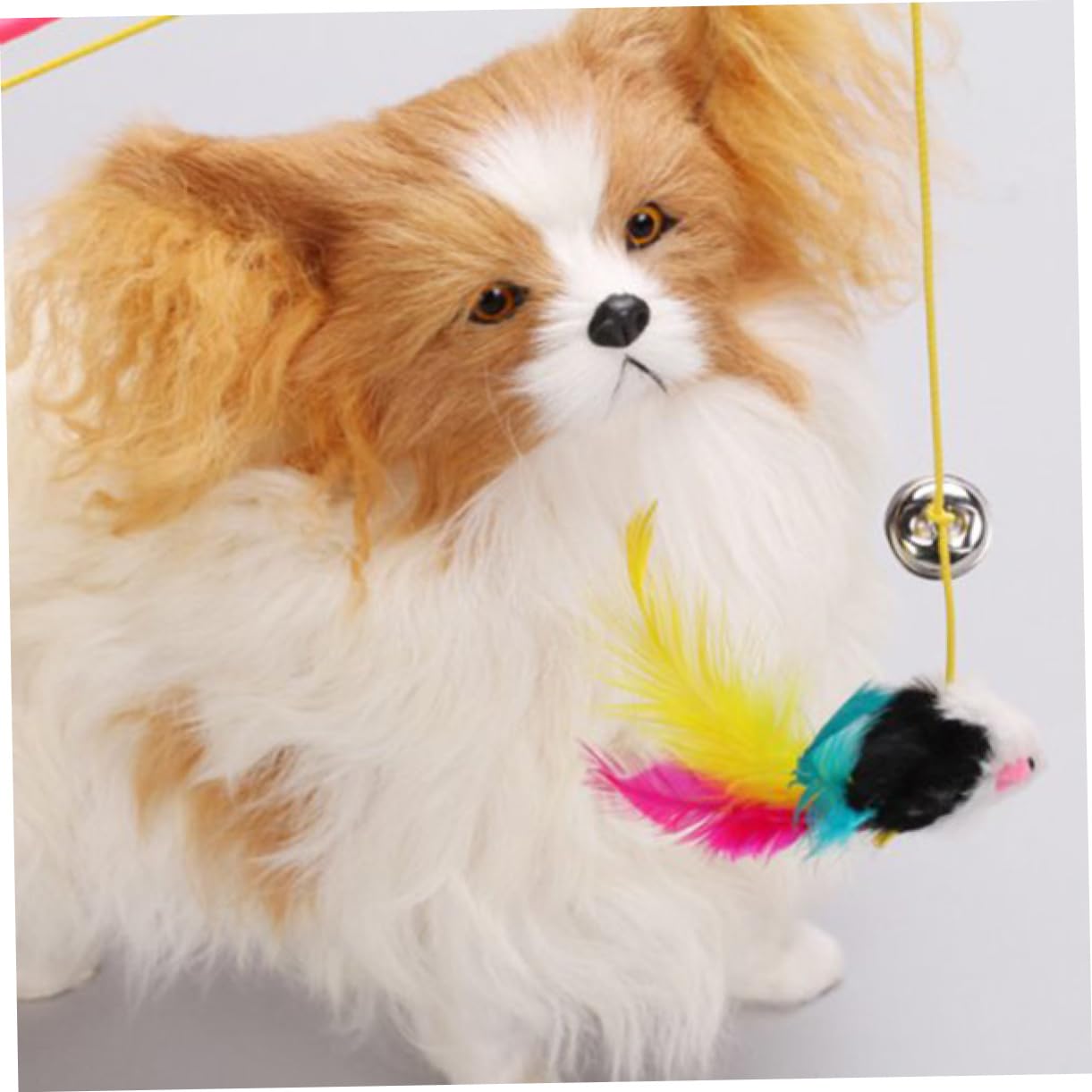 Mipcase Canne à Pêche pour Chat Interactive Clochette, Tige de Jeu