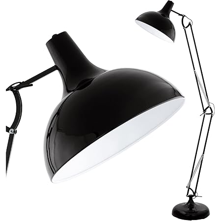 Amazon Co Jp Eglo Led フロアライト おしゃれ アンティーク 明るい Borgillio ブラック 4566j 間接照明 レトロ スタンドライト リビング カフェ 書斎 寝室 読書 Diy 工具 ガーデン