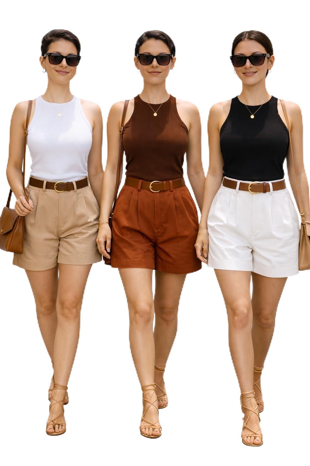 keri perry Tops for Women Crop Top for Women's Tank Activewear Tee Sports Casual Round Neck Cotton Camisole Pack of 3-picture-18