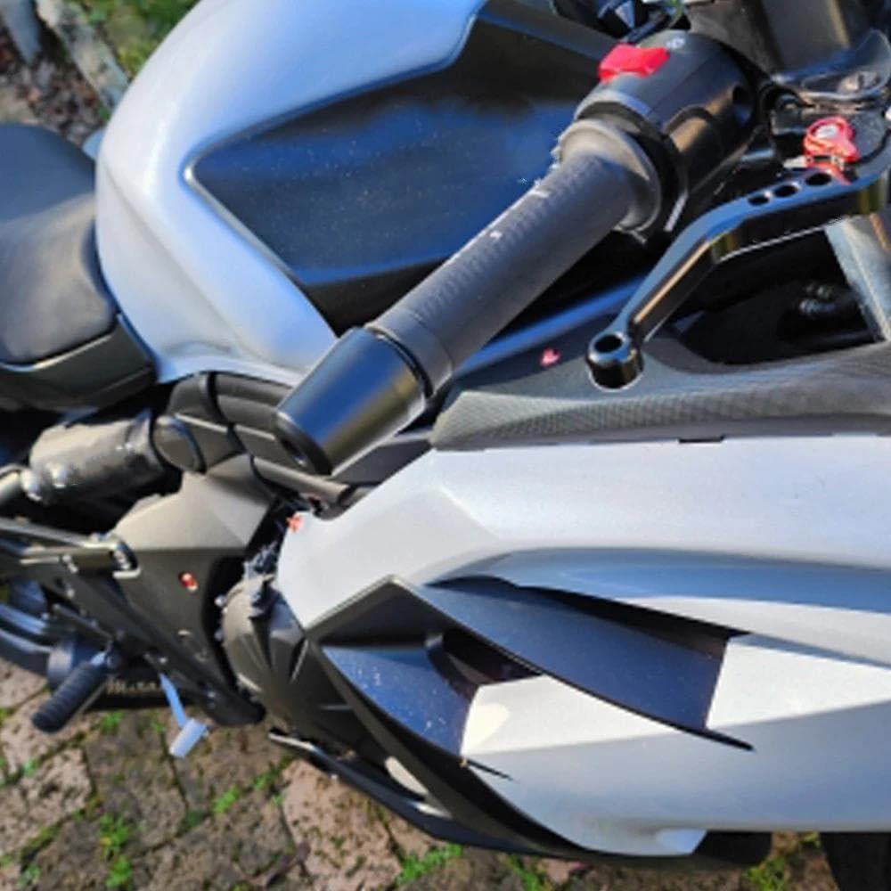 Pesi Slider Manubrio Moto 18mm-22mm Tappi Terminali Barra Impugnatura Accessori | Per Ducati(Argento)