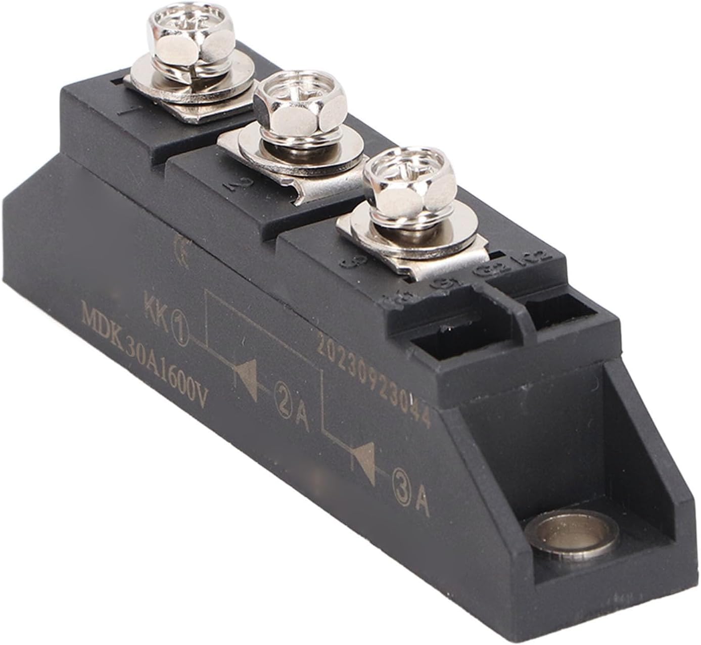 Rectifier Power Module, 1600V 3 Terminal Diode Bridge, Copper Plate Cooling, 2 in 1 Out, Practical & Efficient, PV DC System, 2500V AC Insulation Voltage, 150℃ Highest Temp (MDK 30A 1600V)