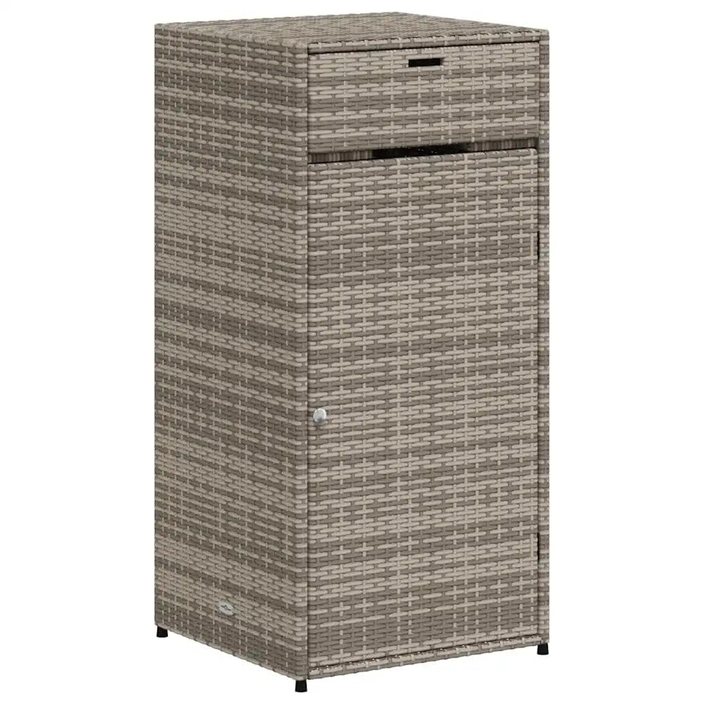 Helloshop26 - Armario de almacenamiento para exteriores (55 x 55 x 111 cm, resina trenzada, color gris 02_0047434)