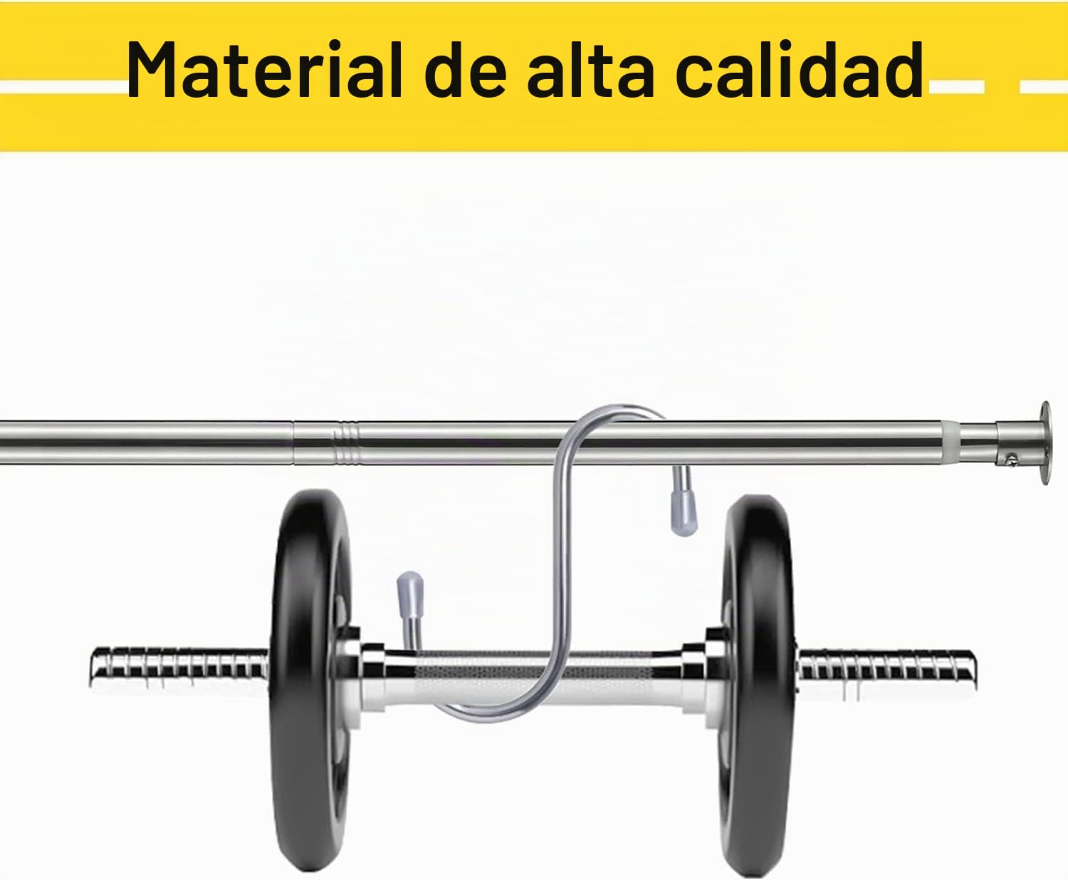 Barra para Armario Extensible, 38-137cm Riel tubo para Ropa Ajustable de Acero Inoxidable para Armario de Dormitorio/Plata