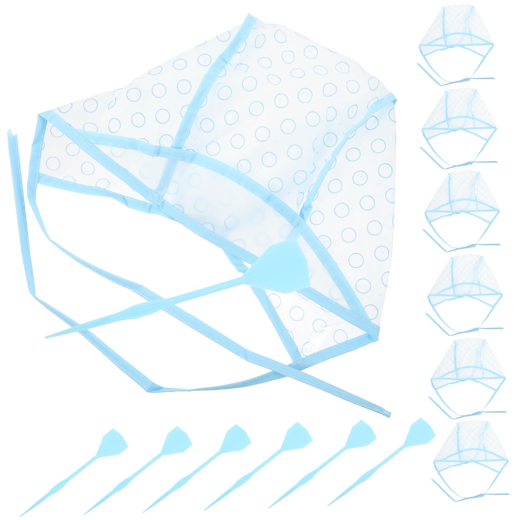 TOVINANNA Diy Hair Coloring Tool Set 14pcs Includes Highlights Cap Hair Dye Kit Coloring Brush Dyeing Color Random Color