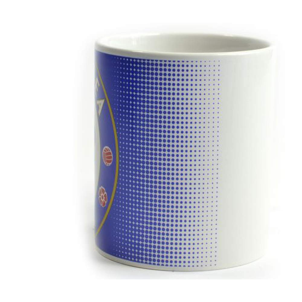Chelsea FC - Taza diseño halftone (Tamaño Único) (Azul/Blanco)