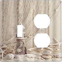 Vista 29 de Placa Cubierta de Interruptor de Luz de Palanca Individual con Diseño de Flor Botánica en Tablero de Madera Rústico Estilo Granja - Placa de Pared