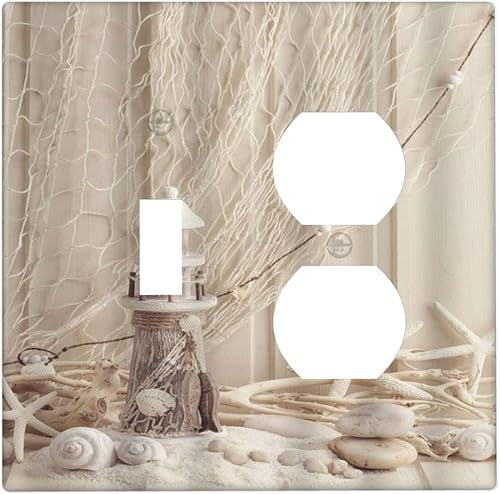 Miniatura 29 de Placa Cubierta de Interruptor de Luz de Palanca Individual con Diseño de Flor Botánica en Tablero de Madera Rústico Estilo Granja - Placa de Pared