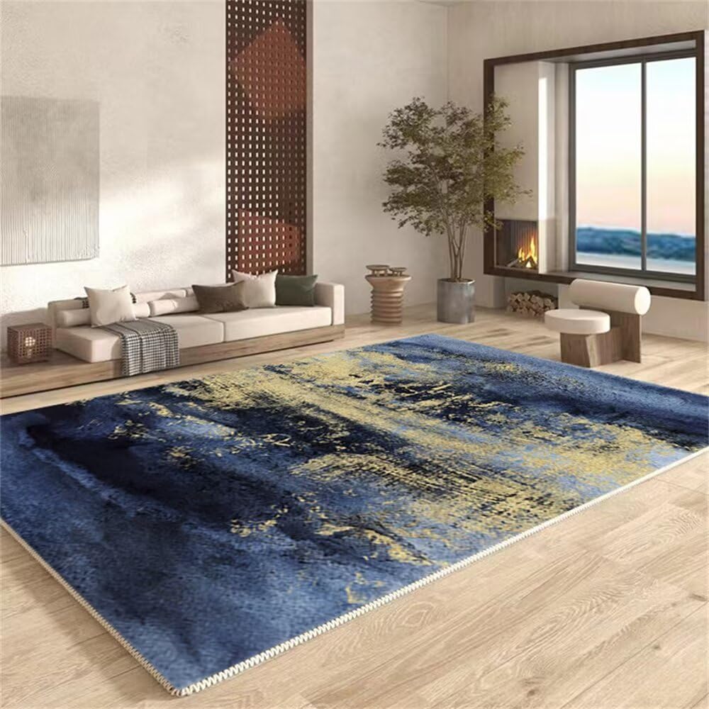 Accessoires de décoration de la maison tapis bleu 160x230 anti-usure pour salon