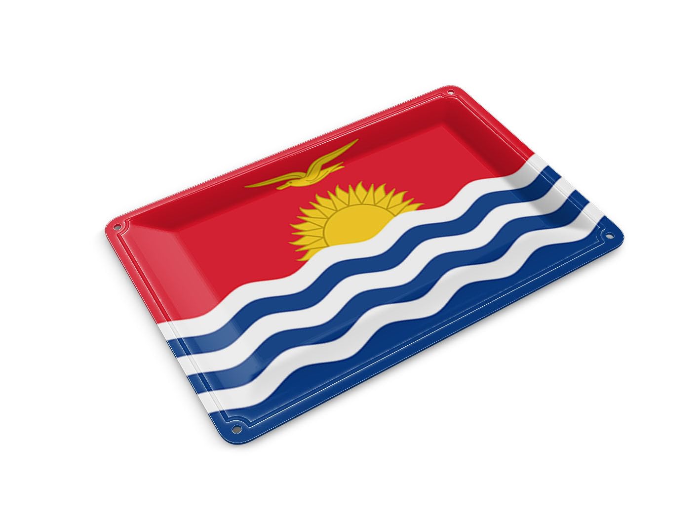 Femer Tin Postcard Kiribati Flag 14 x 10 cm Flag of Kiribati Decorative Sign