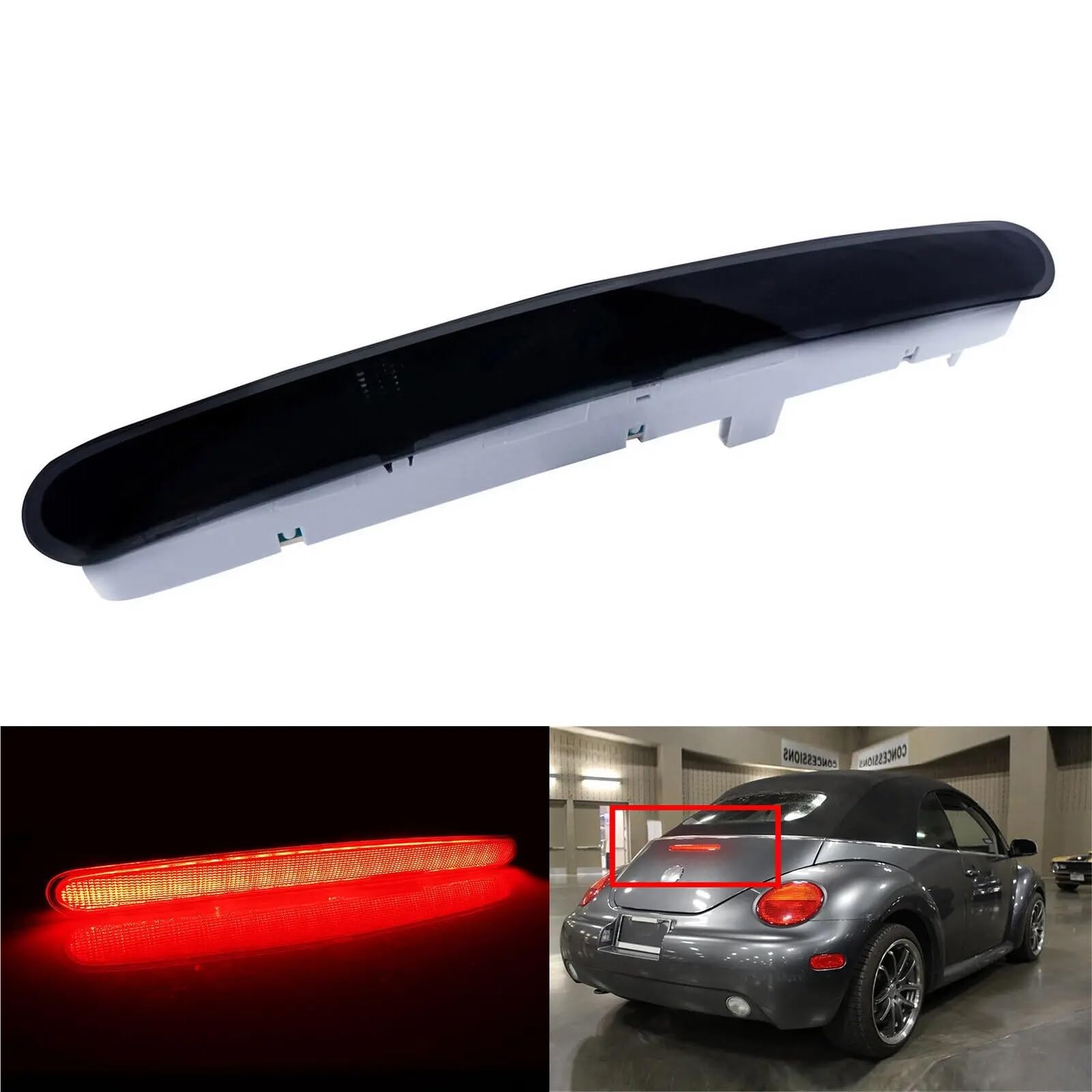 Derde remlichten Pasuje do VW New Beetle 9C1 1C1 98-10 LED Trzecie światło stopu wysokiego poziomu 1C0945097E Achterremlichten