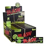 RAW ブラック オーガニック キングスリム (1冊 32枚入り) 3冊セット 湿度調整剤付き/raw 巻紙 喫煙具 [並行輸入品]