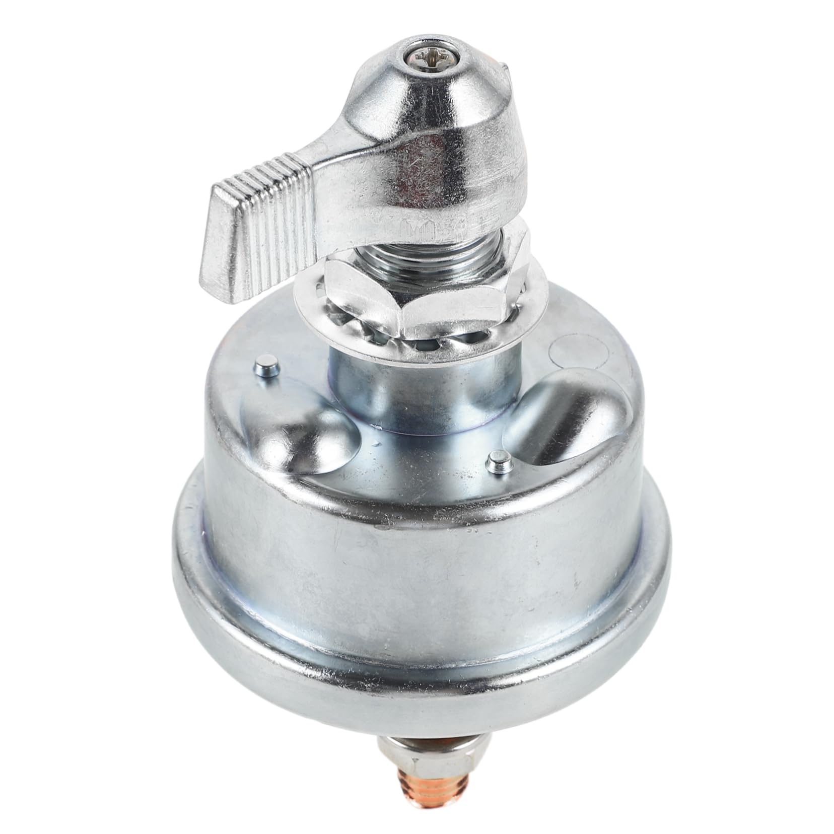 Amosfun 4 Piezas Interruptor de corte de batería cambiar Marina terminales llave bote interruptor de desconexión de batería 12v aislador de desconexión de de coche aluminio Plata