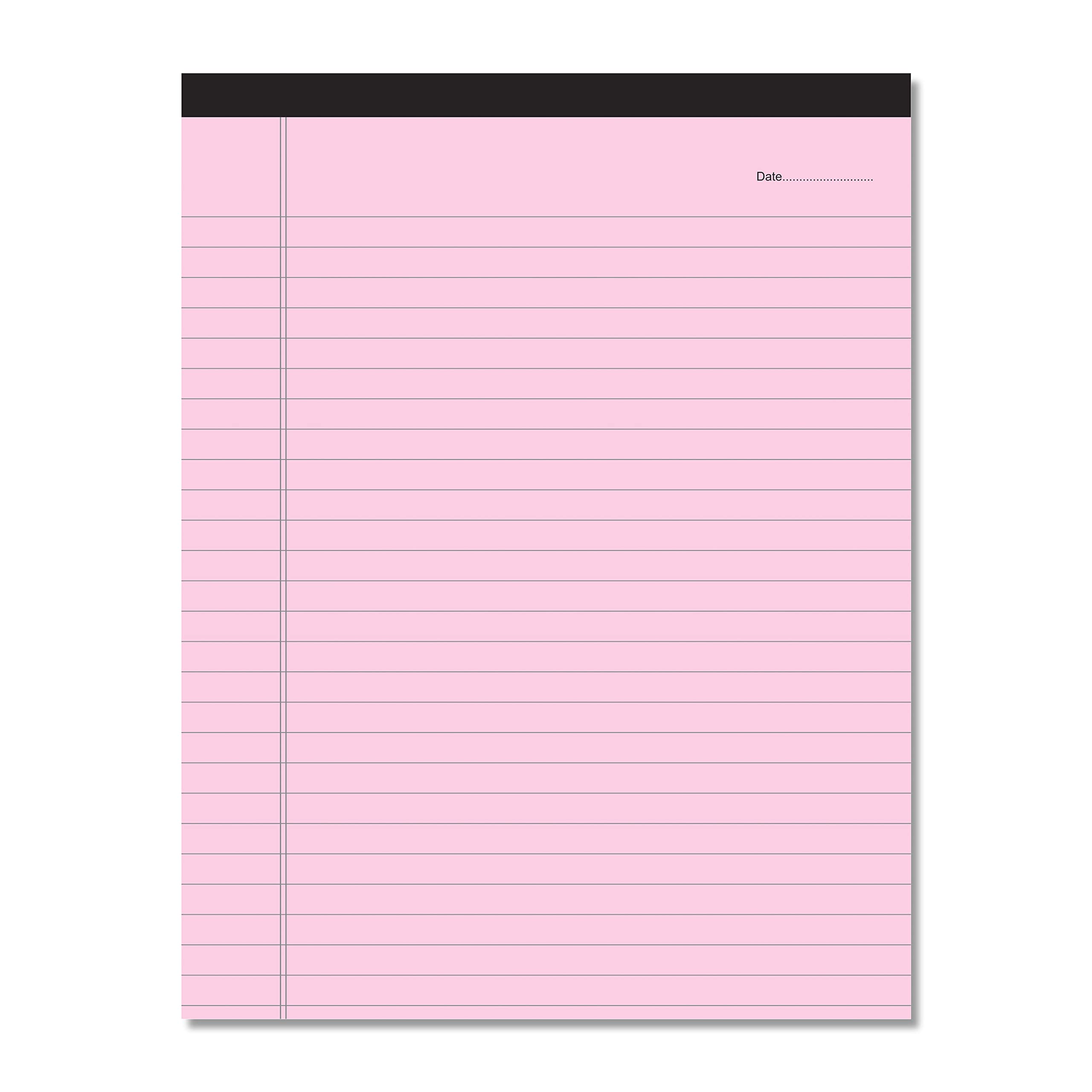 Clickedin - Bloc de notas de oficina, tamaño A4, 275 x 205 mm, con rayas anchas, paquete de 4 colores para escritura y blocs de notas