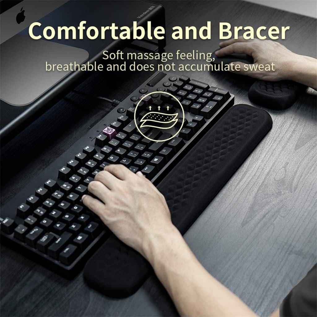 Mouse and Keyboard Wrist Rest Pad Padded Memory Foam Hand Rest Support for Computer, Laptop, Office