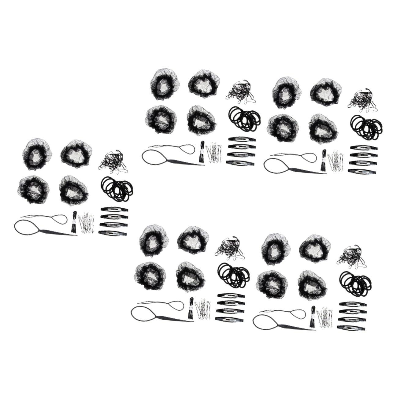 MAGICLULU 5 Sets Haarknoten Unsichtbares Falsches Haarspangennetz Für Haare Frauen Mädchen Elastische Haarnetze Haarnetz-set