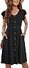 MOLERANI women summer dress ruffles sleeves V-neck casual swing elastic waist midi dress with pockets S-2XL
