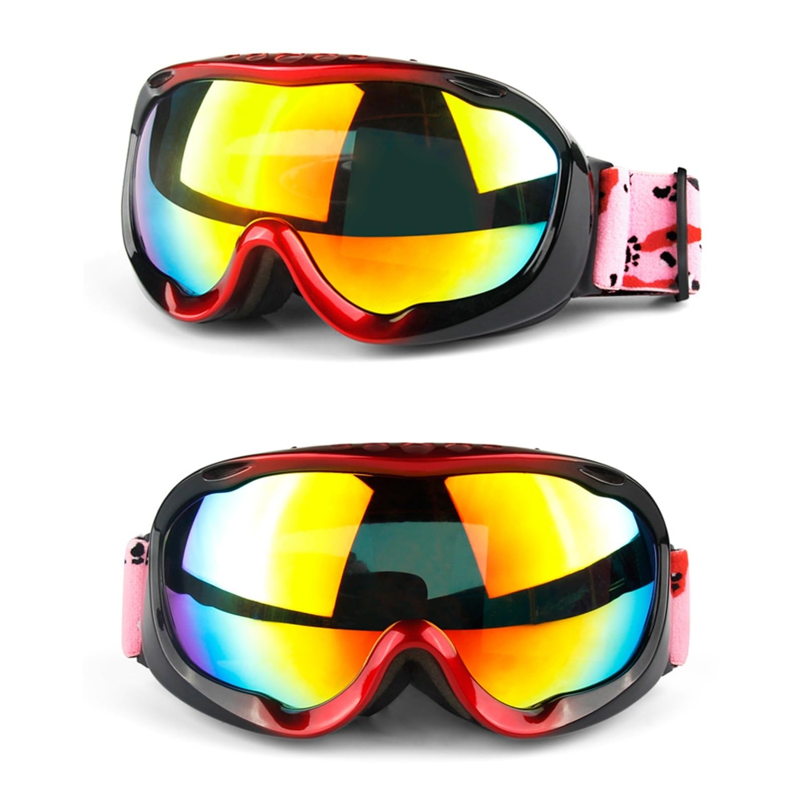 Gafas de esquí de invierno para hombre y mujer, gafas de esquí HD UV400, gafas de esquí antiniebla, gafas de snowboard a prueba de viento, lentes de espejo, gafas de esquí para exteriores (color: