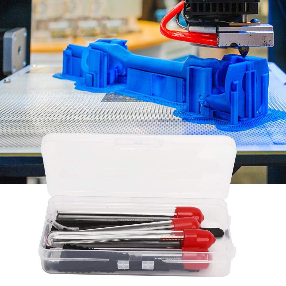 3D Printer Nozzle Cleaning Kit, Stainless Steel 1.0mm, 0.8mm, 0.6mm, 0.4mm, 0.2mm Cleaning Needle + Tweezers Set 3D Printer Nozzle Cleaning Tool Kit-image-18