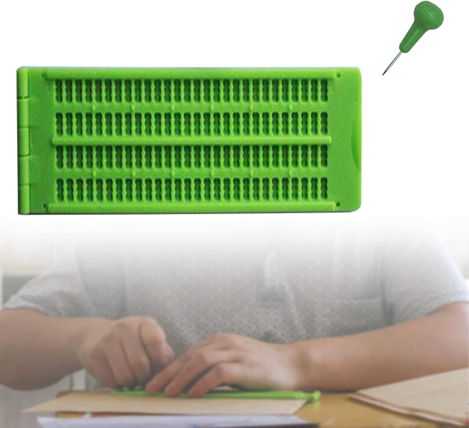 Ardoise braille avec stylet, outil d'écriture braille, tableau braille, kit d'ardoise braille