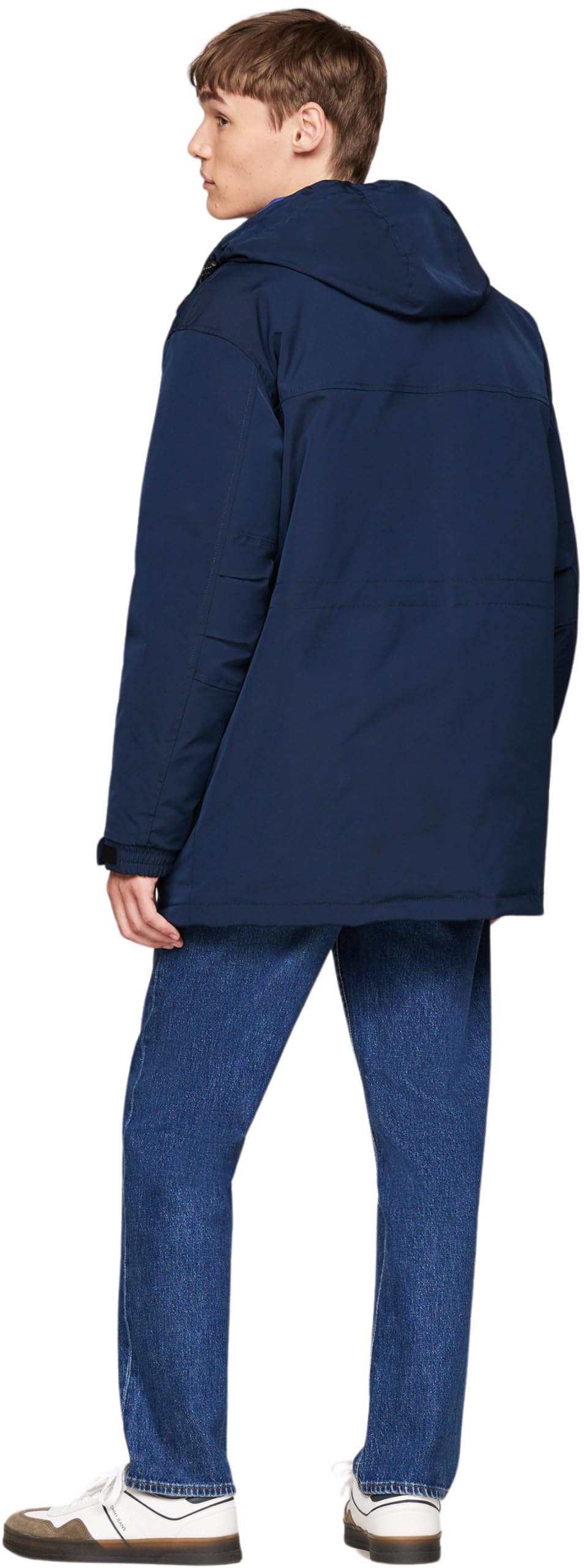 Tommy Jeans Męskie płaszcze TJM TECH CANVAS PARKA DM0DM20005 Inne płaszcze, niebieski (Dark Night Navy), XL, Niebieski (Dark Night Navy), XL