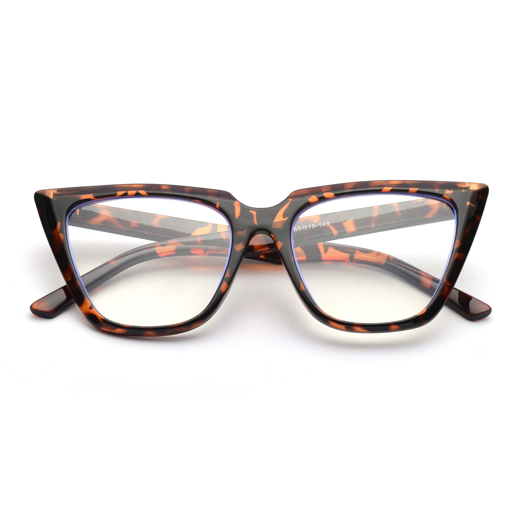 ZUVGEES Blue Light Blocking Reading Glasses Womens Chic Oversized Cat-Eye Eyeglasses Big Frames Large lens Computer Readers (Leopard - Image 4