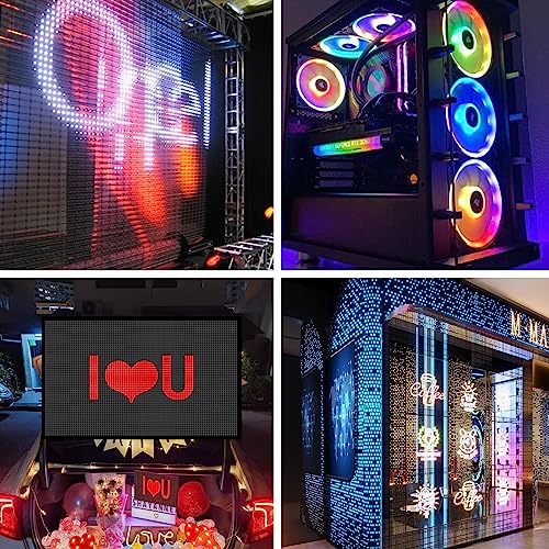 Image of (2 Pack) WS2812B LED Matrix Panel, 8x8 64 Pixel RGB 5050SMD Individually Addressable IC MagicRGB Dream Full Color Flexible FPCB Work with K1000C for Image Video Text Display - DC5V