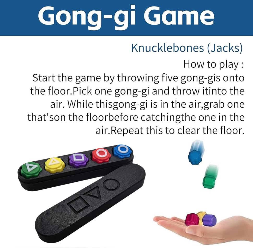 2025 Newly Launched Gong Gi Korean Stone Tossing Game - A Must - Have for Family Fun and Valentine's Day Bonding (Without Base) 2