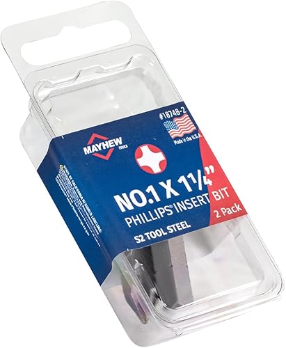 Miniatura 10 de N. 4 x 1.25" Phillips Broca de inserción, paquete de 2