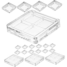 NOLITOY 4 Pack Four Compartment DIY Eyeshadow Box Makeup Tray