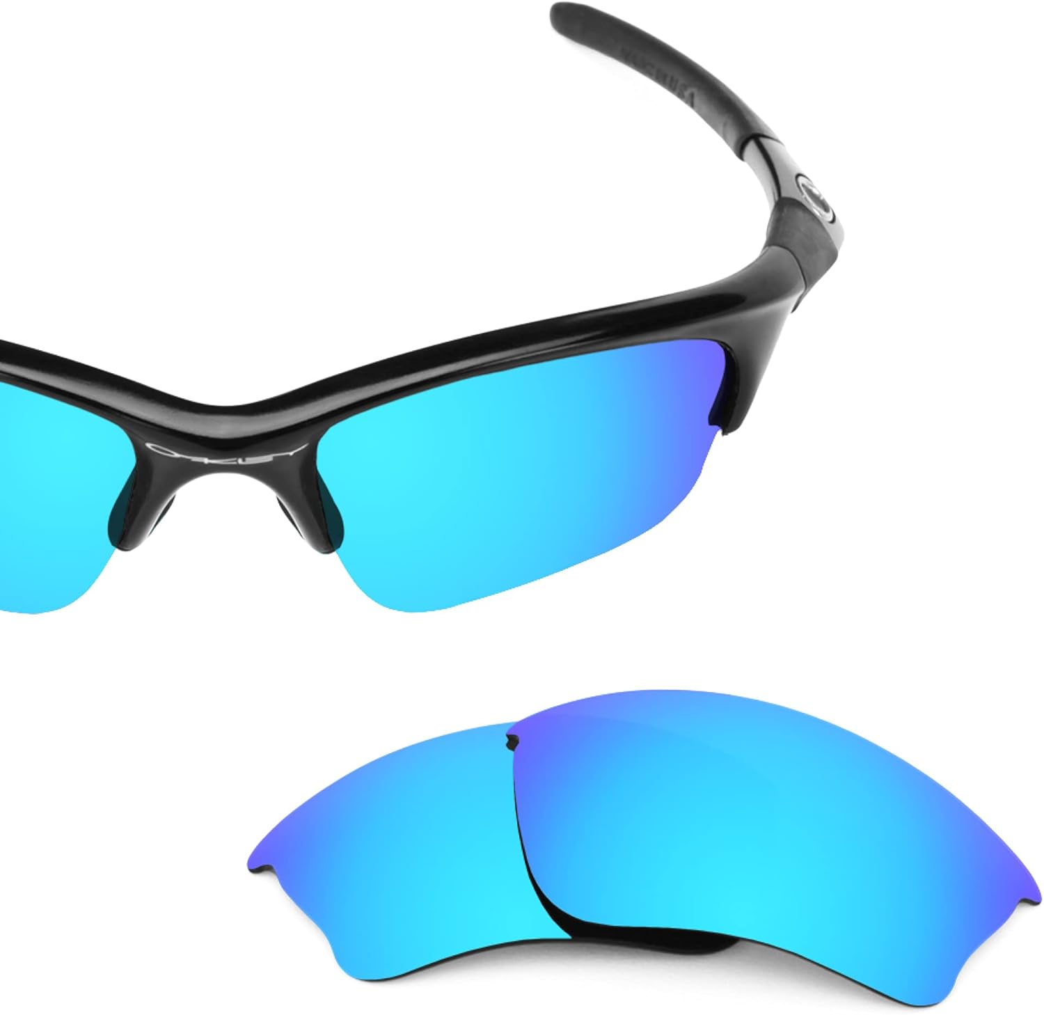 Revant Replacement Lenses for Oakley Half Jacket XLJ Sunglasses - Elite Polarized Mirrored Ice Blue