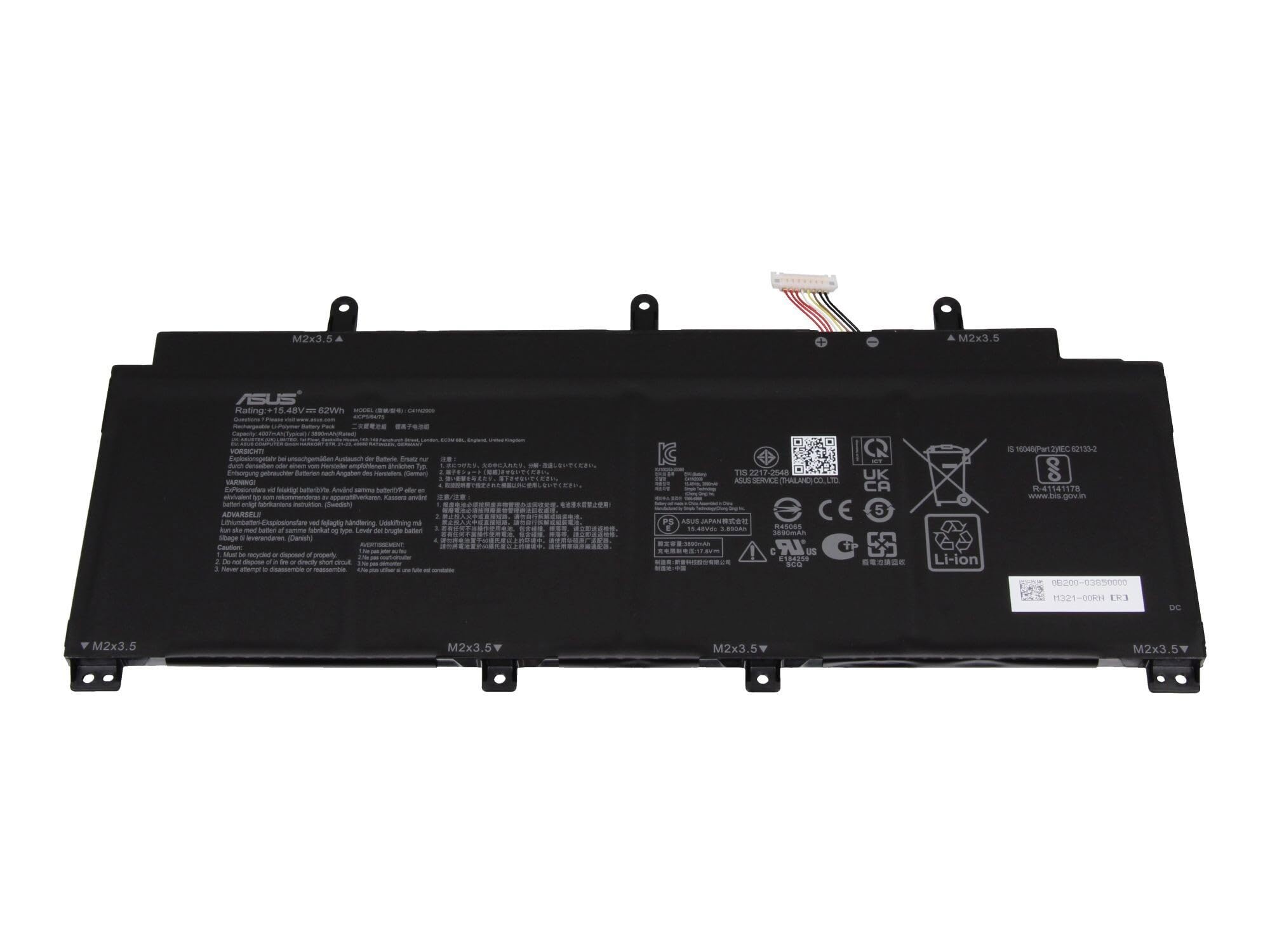 Asus 0B200-03850000 Original Batterie 62Wh