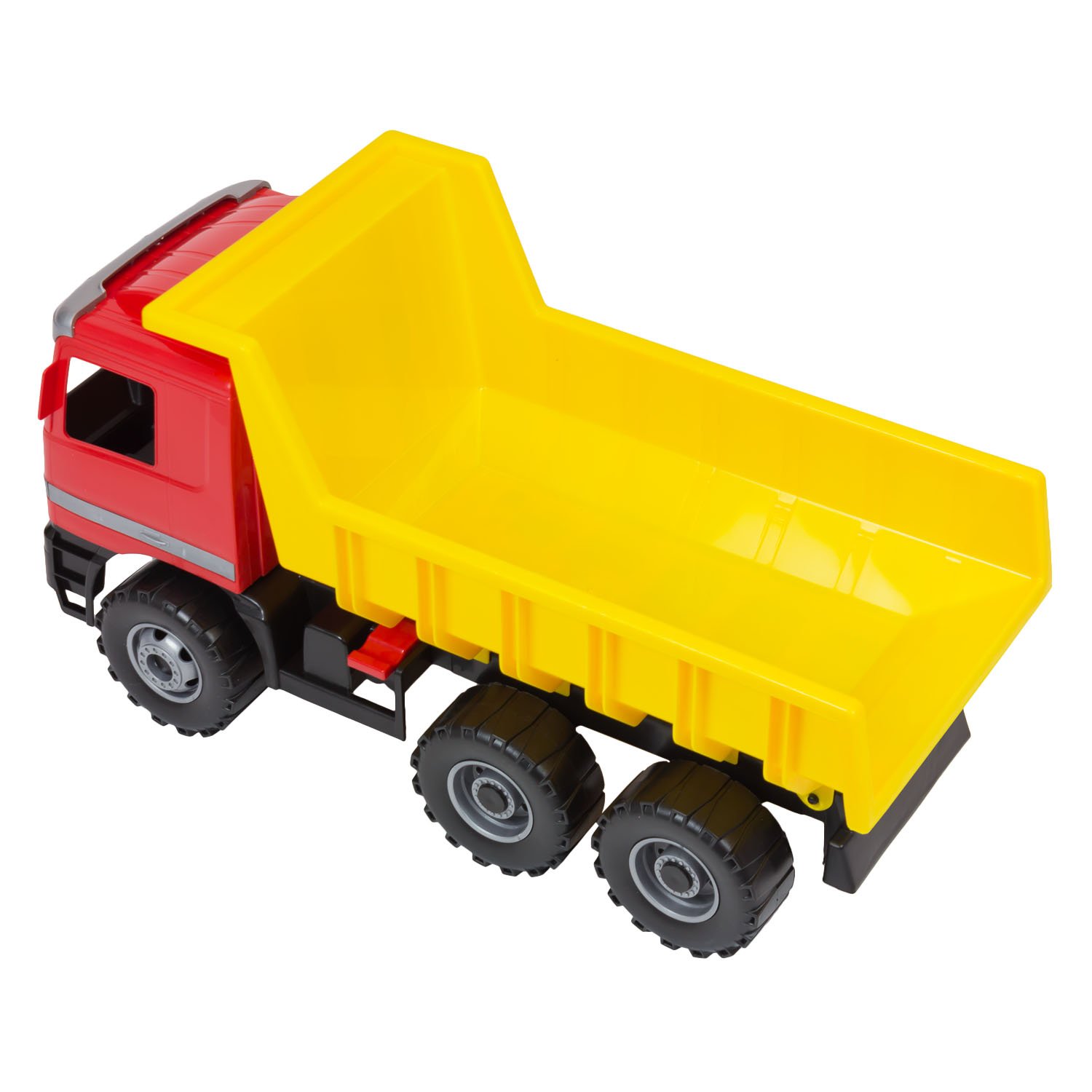 LENA - 2031 Camion Benne géant GIGA Trucks Mercedes Benz Actros d'environ 63 cm, XXL à 3 essieux, Grande capacité de Charge et Benne basculante verrouillable, pour Les Enfants à partir de 3 Ans