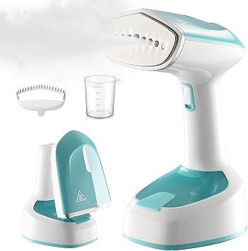Foldable Clothes Steamer, Portable Handheld Steamer for Clothes, Fast Heat Up, Deep Wrinkle Removal, 1500W Garment Steamer with 150 ml Water Tank for Home, Office & Travel Green