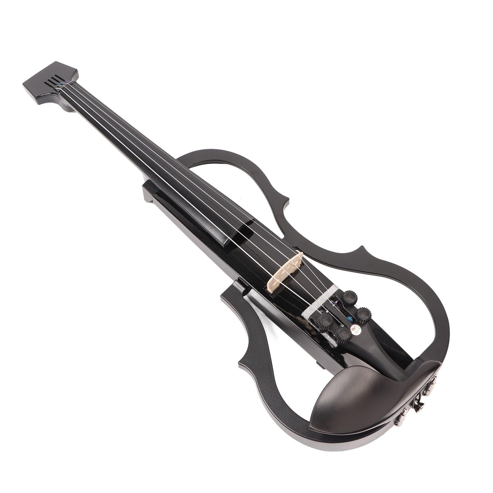 Violino Elettrico, Violino Silenzioso Pickup Incorporato Suono Regolabile Fibra di Carbonio Legno d'Acero, Muto 4/4 Full Size con Poggiaspalla per Cuffie per Principianti Adulti