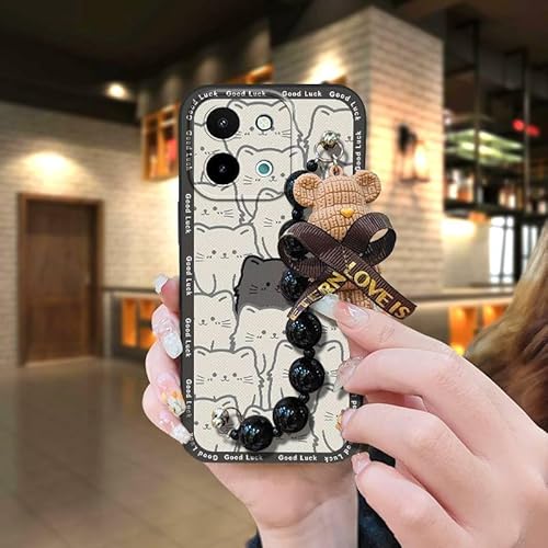 Lulumi-Phone Case For VIVO Y28 4G, Dirt-resistant cell phone case cute Simplicity phone cover Waterproof soft case Black pearl p