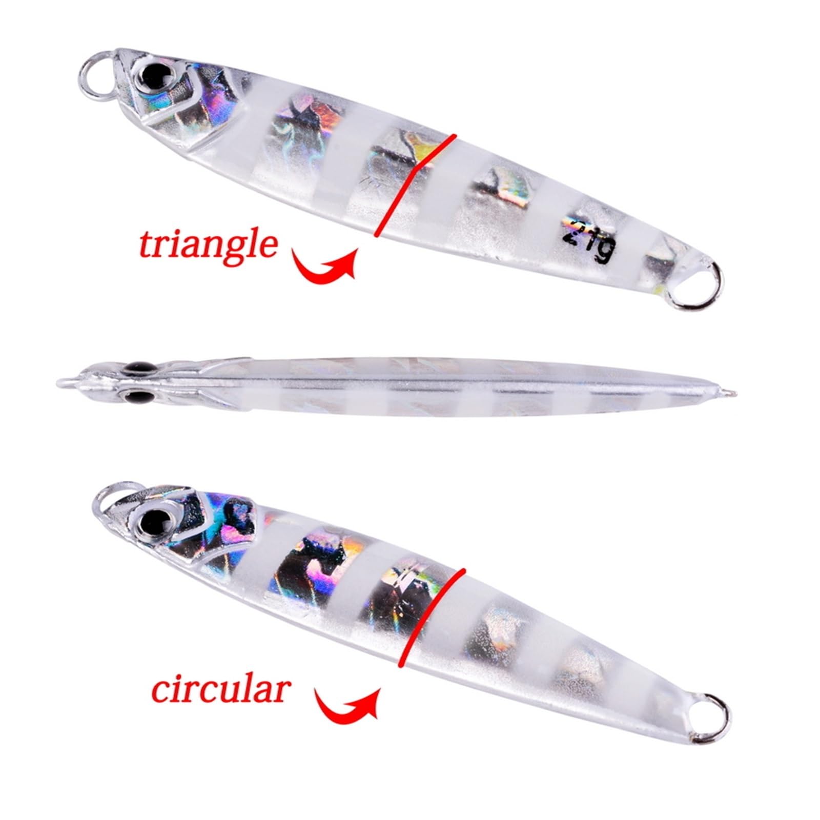 XILILHC Plantilla De Fundición De Metal, 10 Uds., 7g-10g-21g-28g, Cuchara Jigging For Arrastre En Tierra, Señuelo De Pesca, Aparejos De Cebo Artificial