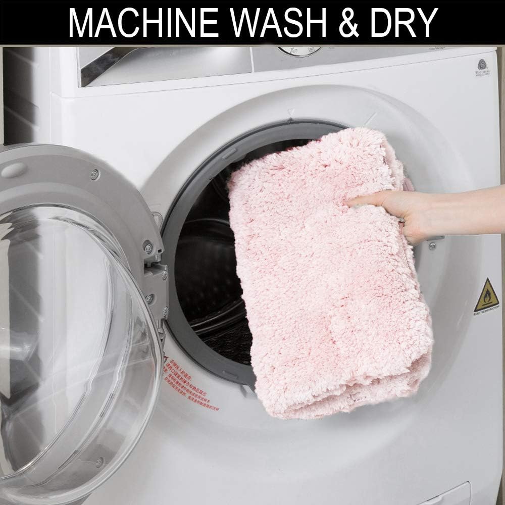 Walensee Bathroom Rug Non Slip Bath Mat for Bathroom (16 x 24, Blush) Water Absorbent Soft Microfiber Shaggy Bathroom Mat Machine Washable Bath Rug for Bathroom Thick Plush Rugs for Shower : Home & Kitchen